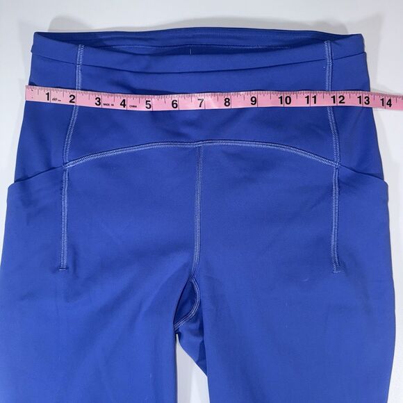 Lululemon Swift Speed High Rise Tight Leggings Blue Wild Indigo Pockets Women 6 - Picture 8 of 10